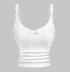 BRODERIE SINGLET — WHITE